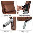 Costway Sponge Folding 5-position Convertible Sleeper Bed with Pillow in Coffee