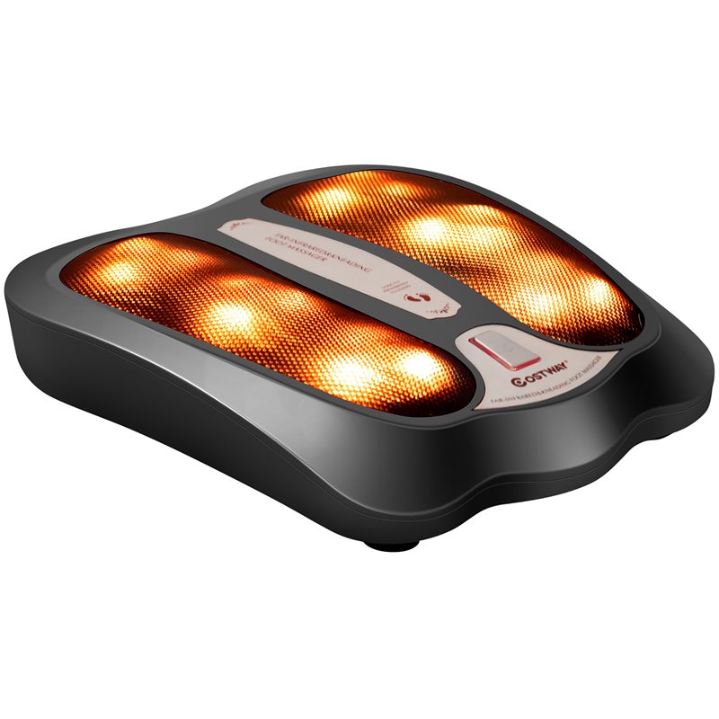 Costway Contemporary Plastic Foot Massager with Rotating Massage Heads in Black