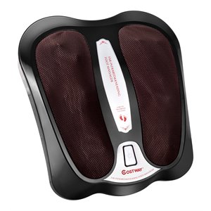 Costway Contemporary Plastic Foot Massager with Rotating Massage Heads in Black