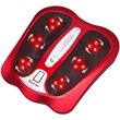 Costway Contemporary Plastic Foot Massager with Rotating Massage Heads in Red