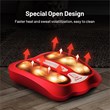 Costway Contemporary Plastic Foot Massager with Rotating Massage Heads in Red