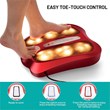 Costway Contemporary Plastic Foot Massager with Rotating Massage Heads in Red