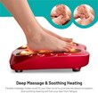 Costway Contemporary Plastic Foot Massager with Rotating Massage Heads in Red