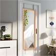 Costway Full Length Wall Mounted Decor Wood Frame Hanging Door Mirror in Gold