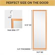 Costway Full Length Wall Mounted Decor Wood Frame Hanging Door Mirror in Gold