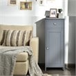Costway Free-Standing Bathroom Floor Cabinet Storage Organizer in Gray