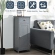 Costway Free-Standing Bathroom Floor Cabinet Storage Organizer in Gray