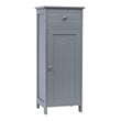 Costway Free-Standing Bathroom Floor Cabinet Storage Organizer in Gray
