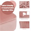Costway Thick Padded Button Tufted Leisure Chair and Ottoman Set in Pink