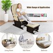 Costway Contemporary Fabric Rocking Chair Glider & Ottoman Set in Beige