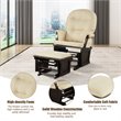Costway Contemporary Fabric Rocking Chair Glider & Ottoman Set in Beige