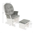 Costway Baby Nursery Relax Rocker Glider & Ottoman Set with Cushion in Gray