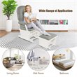 Costway Baby Nursery Relax Rocker Glider & Ottoman Set with Cushion in Gray