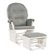 Costway Baby Nursery Relax Rocker Glider & Ottoman Set with Cushion in Gray