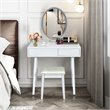 Costway Touch Screen 3 Lighting Modes Dressing/Makeup Vanity Set in White