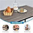 Costway 3-piece Counter Height Dining Bar Table Set with 2 Stools in Gray