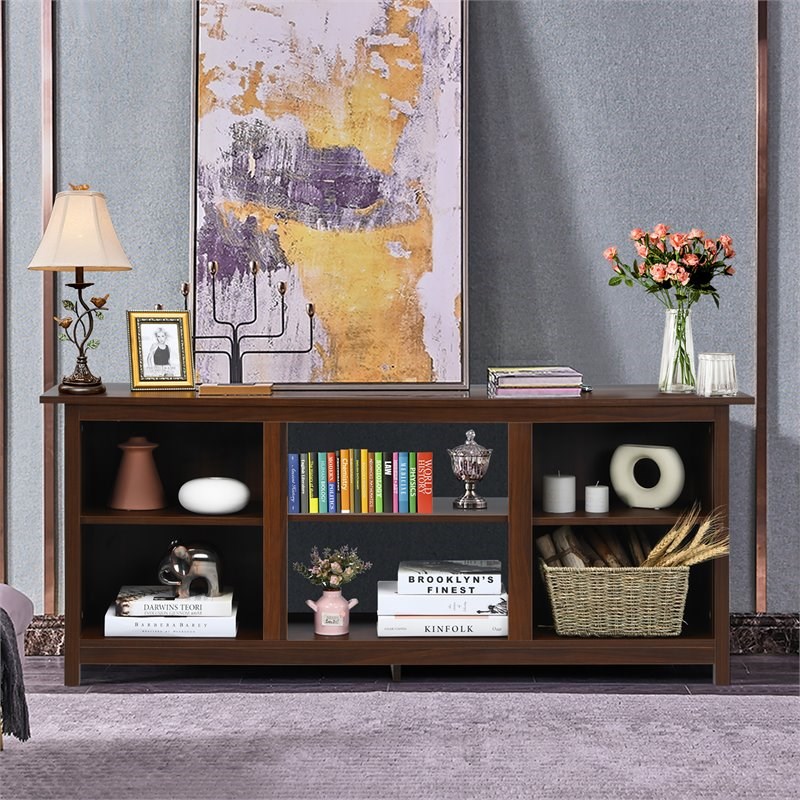 Costway 2-tier TV Stand Entertainment Center for TV's up to 65