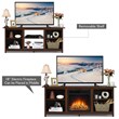 Costway 2-tier TV Stand Entertainment Center for TV's up to 65