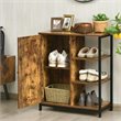 Costway Storage Cabinet Multipurpose Freestanding Cupboard in Rustic Brown/Black