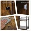 Costway Storage Cabinet Multipurpose Freestanding Cupboard in Rustic Brown/Black