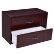 Costway 2-Drawer End Table Nightstand Dresser Organizer with Handle in Brown