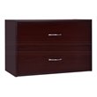 Costway 2-Drawer End Table Nightstand Dresser Organizer with Handle in Brown