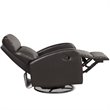 Costway Swivel Rocker Manual Single Sofa Lounger Recliner Chair in Brown