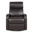 Costway Swivel Rocker Manual Single Sofa Lounger Recliner Chair in Brown