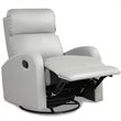 Costway Swivel Rocker Manual Single Sofa Lounger Recliner Chair in Gray