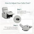 Costway Swivel Rocker Manual Single Sofa Lounger Recliner Chair in Gray