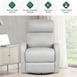 Costway Swivel Rocker Manual Single Sofa Lounger Recliner Chair in Gray