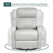 Costway Swivel Rocker Manual Single Sofa Lounger Recliner Chair in Gray