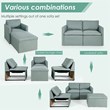 Costway Convertible Sectional Sofa L Shape Couch/Reversible Chaise in Green