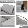 Costway Convertible Sectional Sofa L Shape Couch/Reversible Chaise in Light Gray