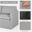Costway Convertible Sectional Sofa L Shape Couch/Reversible Chaise in Light Gray