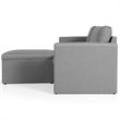 Costway Convertible Sectional Sofa L Shape Couch/Reversible Chaise in Dark Gray