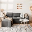 Costway Convertible Sectional Sofa L Shape Couch/Reversible Chaise in Dark Gray