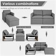 Costway Convertible Sectional Sofa L Shape Couch/Reversible Chaise in Dark Gray