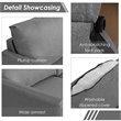 Costway Convertible Sectional Sofa L Shape Couch/Reversible Chaise in Dark Gray