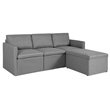 Costway Convertible Sectional Sofa L Shape Couch/Reversible Chaise in Dark Gray