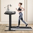 Costway Electric Adjustable Workstation Standing Desk with Control in Black