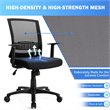 Costway Sponge Adjustable Mid Back Mesh Office Chair w/ Lumbar Support in Black