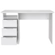 Costway 3-drawer Engineered Wood Computer Desk with Open Shelf in White