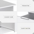 Costway 3-drawer Engineered Wood Computer Desk with Open Shelf in White