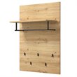 Costway Wall Mounted Clothes Rack Shelf Coat Hat Hanger in Artisan Oak