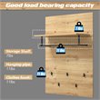 Costway Wall Mounted Clothes Rack Shelf Coat Hat Hanger in Artisan Oak