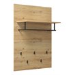 Costway Wall Mounted Clothes Rack Shelf Coat Hat Hanger in Artisan Oak