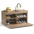 Costway Entryway Shoe Rack Storage Cabinet Chest Organizer in Artisan Oak