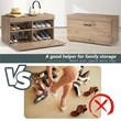 Costway Entryway Shoe Rack Storage Cabinet Chest Organizer in Artisan Oak