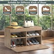 Costway Entryway Shoe Rack Storage Cabinet Chest Organizer in Artisan Oak